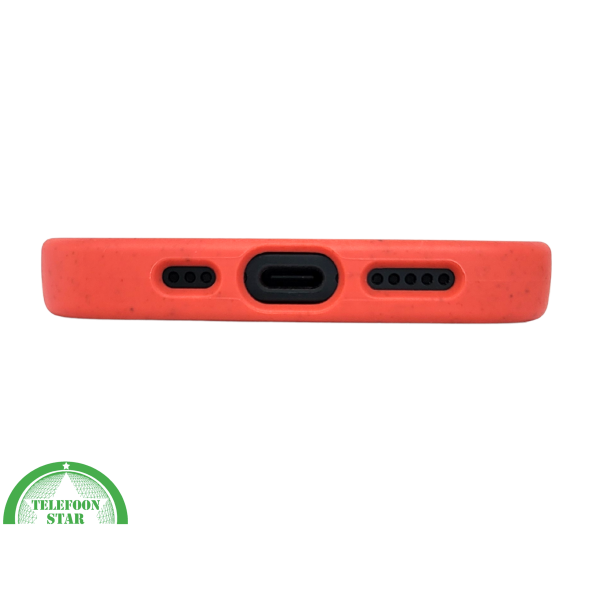 iPhone 15 Hoesje &ndash; Oranje Met Spikkeltextuur | Fel, Fris &amp; Functioneel – foto 4
