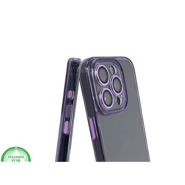 iPhone 16 Pro Max Paars Hoesje Transparante Achterkant Elegante Bescherming – foto 6