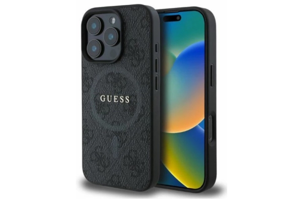 Guess MagSafe Hoesje Zwart iPhone 16 Pro