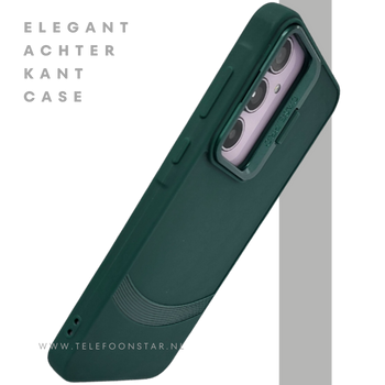 Hoesje voor Samsung A37 Groen met Camera Slider