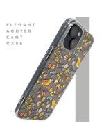 iPhone 15 Hoesje &ndash; Herfstvogels Design met Transparante Rand | Kleurrijk & Beschermend