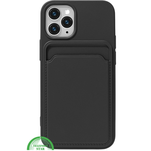 Zwart Hoesje voor iPhone 12 Pro met Kaartvak, Praktisch, Slank &amp; Veilig – foto 5