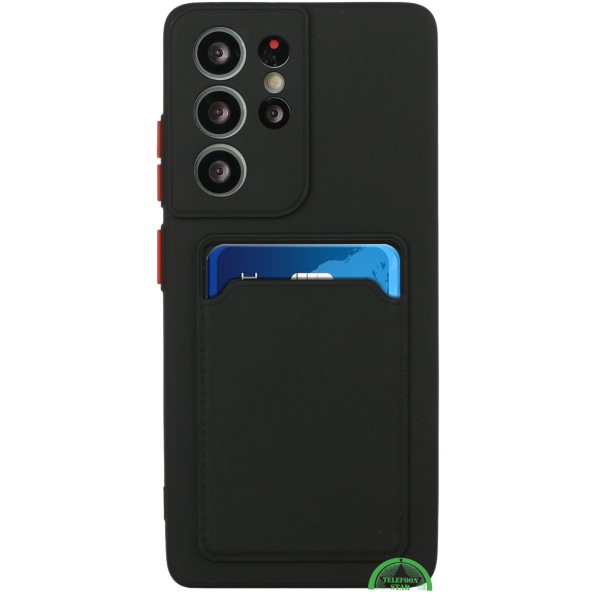 Zwart Transparant Hoesje voor Samsung S25 Ultra met Kaartvak, Praktisch, Slank &amp; Shockproof – foto 4