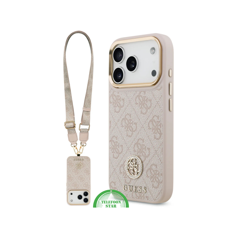 Guess iPhone 18 Pro Max Hoesje met Schouderband &ndash; Stijlvolle Crossbody Case met MagSafe
