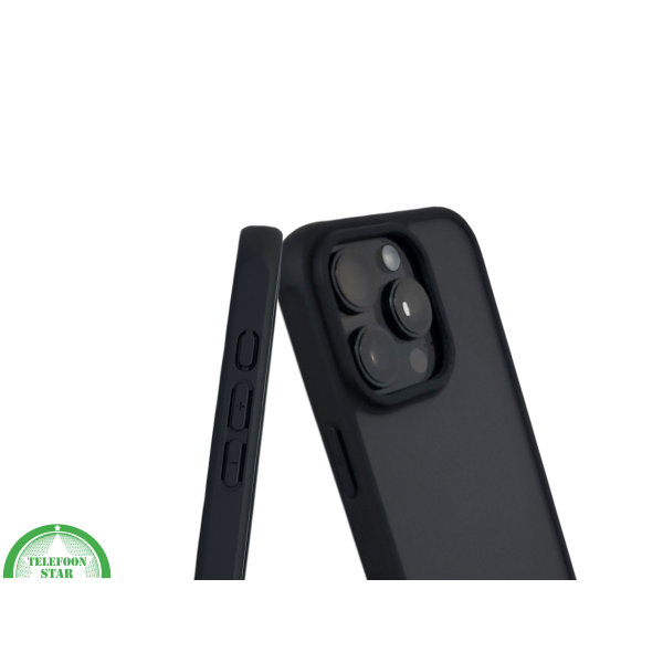 iPhone 16 Pro Max Zwart Hoesje Mat Design Strakke Achterkant Bescherming – foto 6