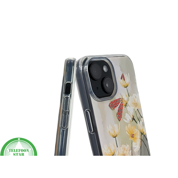 iPhone 15 Hoesje &ndash; Transparant Met Bloemen &amp; Vlinderprint | Elegant, Natuur &amp; Uniek – foto 6