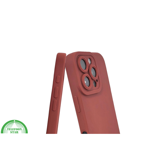 iPhone 16 Pro Max Donkerrood Hoesje Mat Design Met Verhoogde Camerabescherming – foto 6