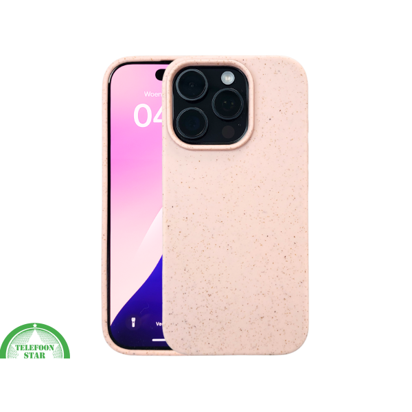 iPhone 16 Pro Max Lichtroze Eco Hoesje Biologisch Afbreekbare Matte Bescherming – foto 3