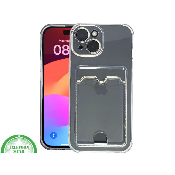 iPhone 15 Plus Clear Case met Kaarthouder &ndash; Slank Design &amp; Extra Functionaliteit – foto 3