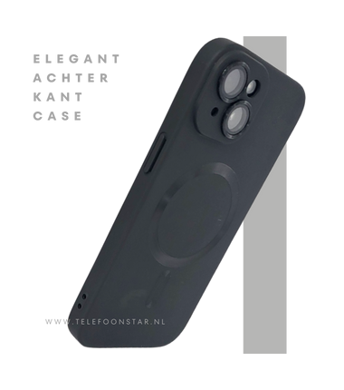 iPhone 15 Hoesje &ndash; Zwart Siliconen met MagSafe | Slank, Sterk & Stijlvol