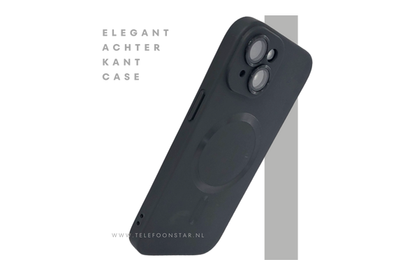 iPhone 15 Hoesje – Zwart Siliconen met MagSafe | Slank, Sterk & Stijlvol