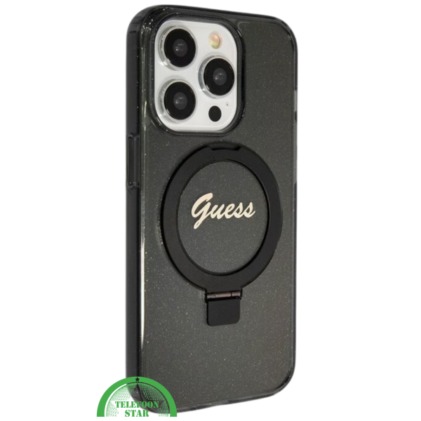 Hoesje met Ringhouder voor iPhone 15 Pro &ndash; Zwarte Luxe Bescherming – foto 2