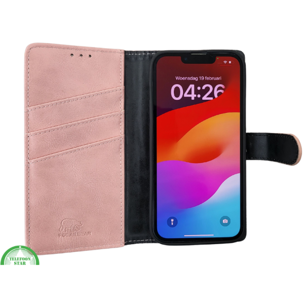 portemonnee licht Roos cover boek case iPhone 16E Nieuw model 2025 – foto 9