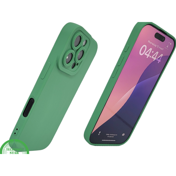 iPhone 16 Pro max Groen Hoesje Mat Design Met Verhoogde Camerabescherming – foto 2