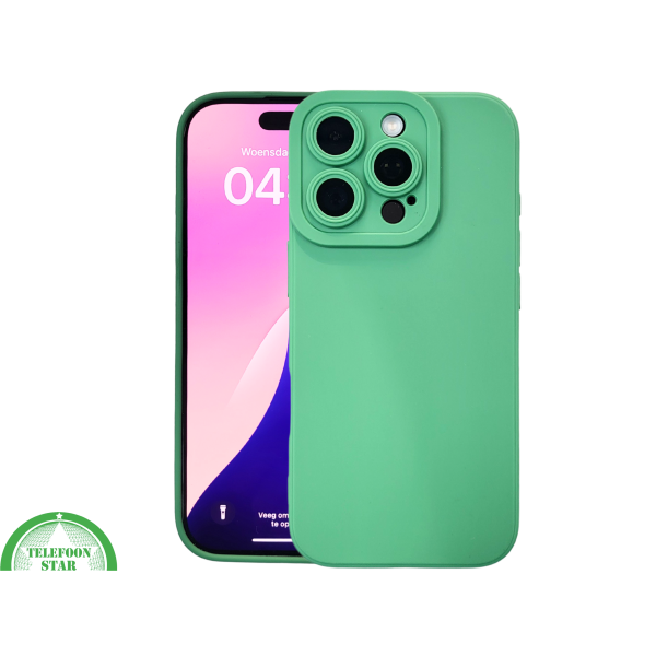 iPhone 16 Pro max Groen Hoesje Mat Design Met Verhoogde Camerabescherming – foto 3