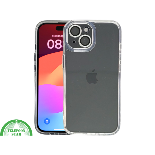 iPhone 15 Hoesje &ndash; Transparant Met Zwarte Achterkant | Minimalistisch &amp; Stijlvol – foto 3