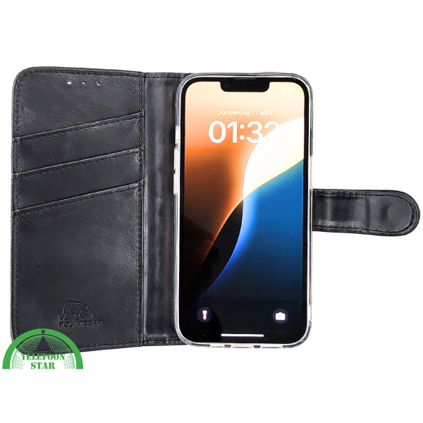 Zwart Bookcase Hoesje iPhone 13 / 14 &ndash; Met Bandje en Standaardfunctie | &euro;14,95 – foto 4