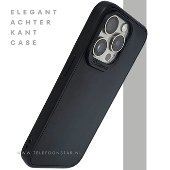 Mat Zwart iPhone 15 Pro Max Hoesje met Camerabescherming &ndash; Clean & Krachtig | Telefoonstar.nl