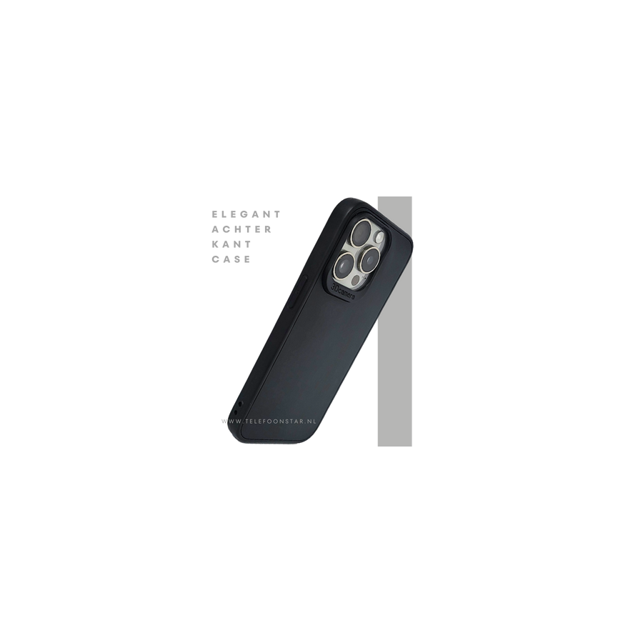 Mat Zwart iPhone 15 Pro Max Hoesje met Camerabescherming &ndash; Clean &amp; Krachtig | Telefoonstar.nl