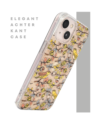 Beschermhoesje iPhone 13/14 Transparant &ndash; Bloemen & Vogeltjes | Telefoonstar
