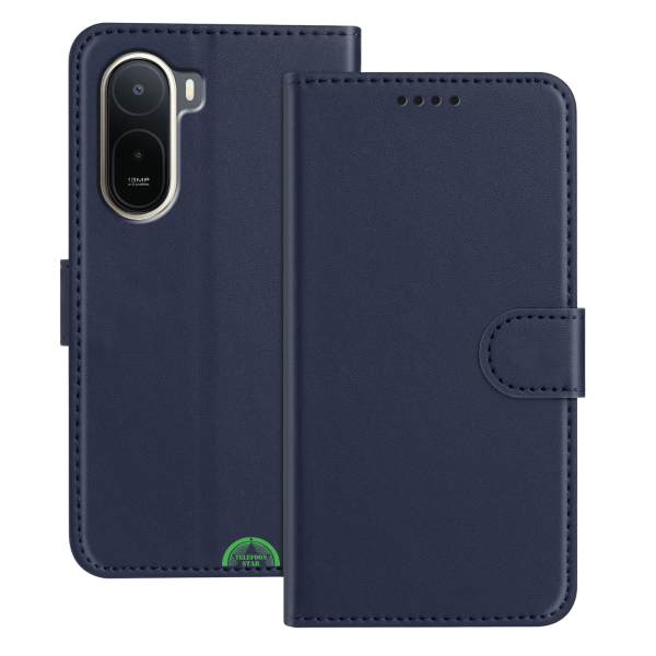Hoesje voor Xiaomi Redmi A7 Pro Bookcase Blauw Leren Look Beschermhoes – foto 7