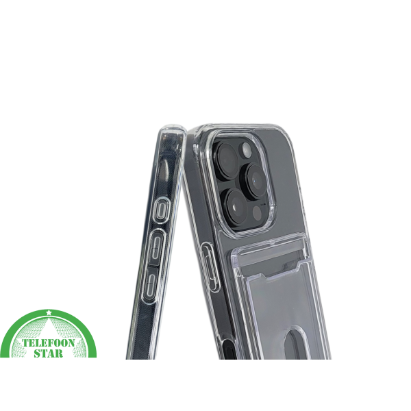 iPhone 16 Pro Max Transparant Hoesje met Opklapbare Kaarthouder &ndash; Stevige en Elegante Bescherming – foto 6