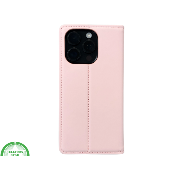 Bookcase Hoesje iPhone 16 Pro Max Roze &ndash; Elegante Wallet Case met Pasjeshouder – foto 3