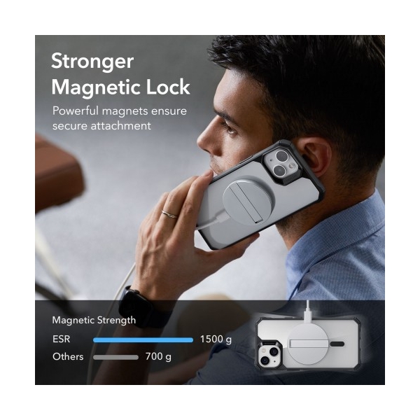 iPhone 13 Armor HaloLock hoesje zwart doorzichtig – foto 4