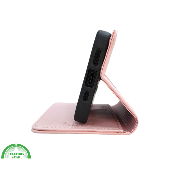 Bookcase Hoesje iPhone 16 Pro Max Roze &ndash; Elegante Wallet Case met Pasjeshouder – foto 5
