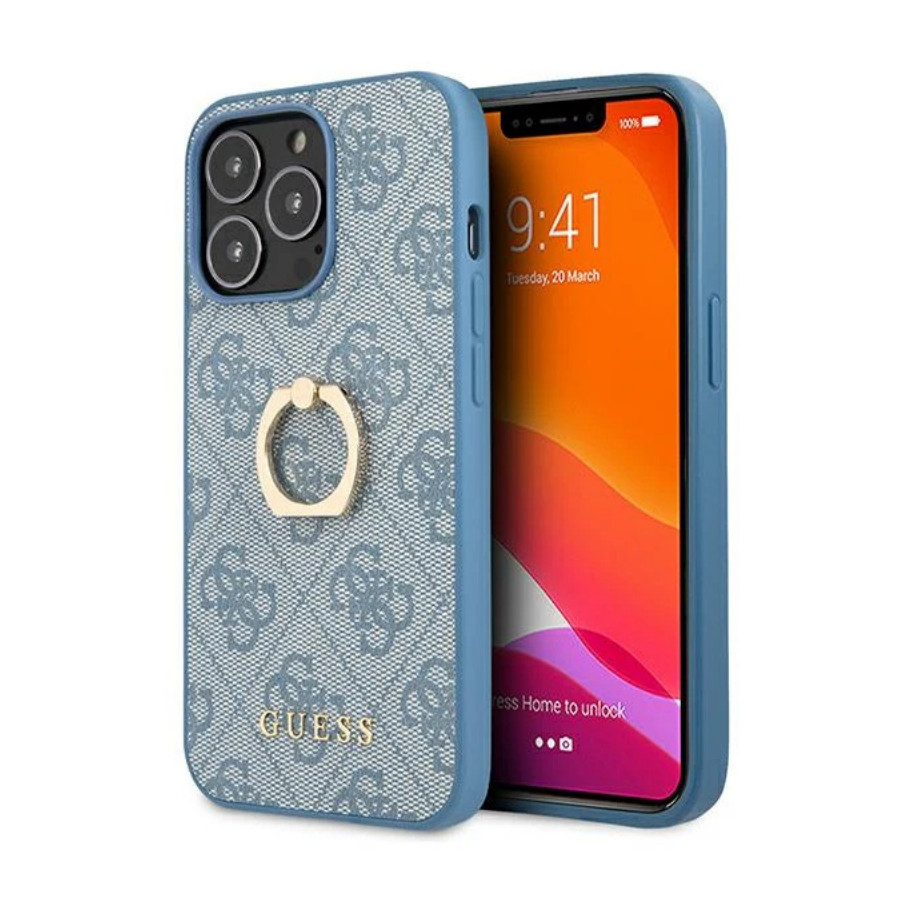 Trendy iPhone 13 Pro Ring Case Blue Edition