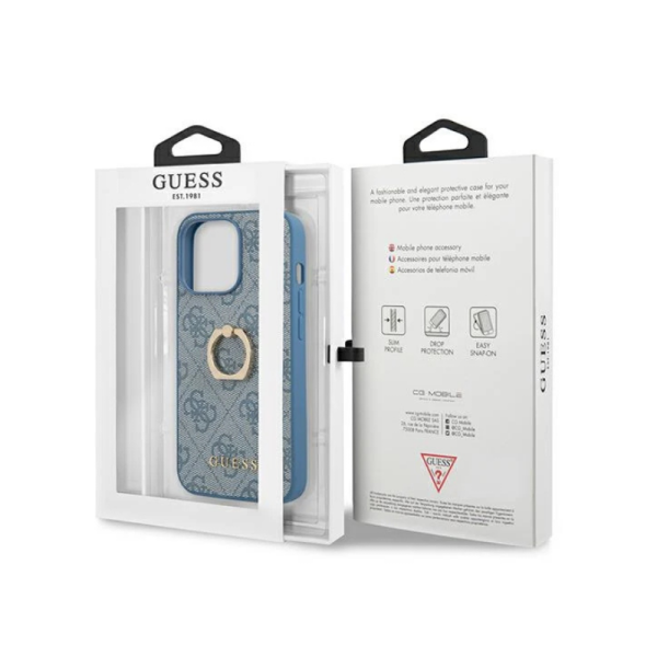 Trendy iPhone 13 Pro Ring Case Blue Edition – foto 5