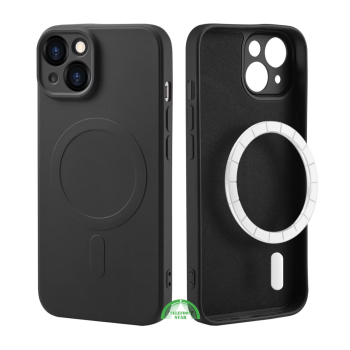 Hoesje voor iPhone 11 Zwart MagSafe, Silicone, Slank, Beschermend