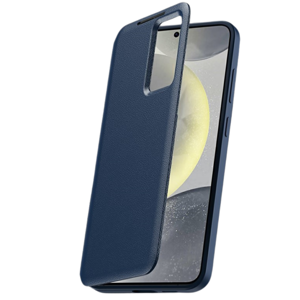 Samsung Galaxy S26 Ultra Donker Bluwe Wallet Case Met Smart Window Bescherming – foto 5