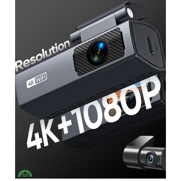 4K WiFi Dashcam Voor Auto Met Achtercamera &ndash; Ultra HD Dashboard Camera Met App Bediening – foto 2