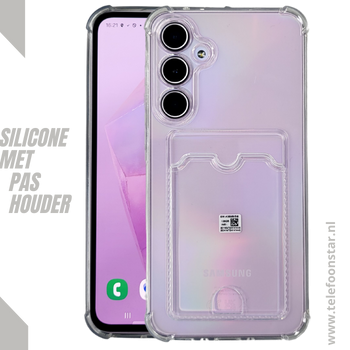 Samsung Galaxy A16 Transparant Hoesje met Kaartvak &ndash; Schokbestendige Backcover