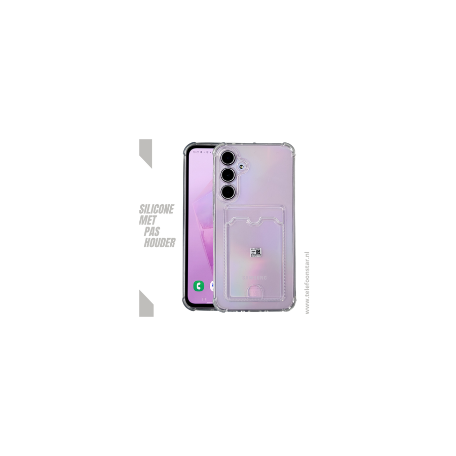 Samsung Galaxy A16 Transparant Hoesje met Kaartvak &ndash; Schokbestendige Backcover
