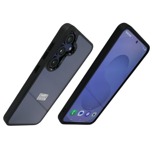Samsung Galaxy S25 Hoesje &ndash; Transparant &amp; Schokbestendig met Zwarte Randen – foto 3