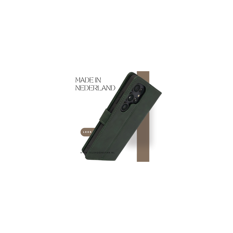 Hoesje voor Samsung Galaxy S26 Ultra Olijfgroen Boekcase