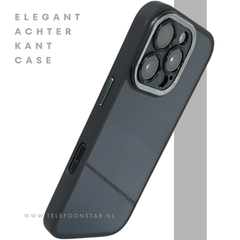 hoesje doorzichtig zwarte randen silicone voor iPhone 16 Pro