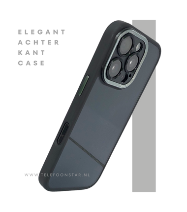 hoesje doorzichtig zwarte randen silicone voor iPhone 16 Pro