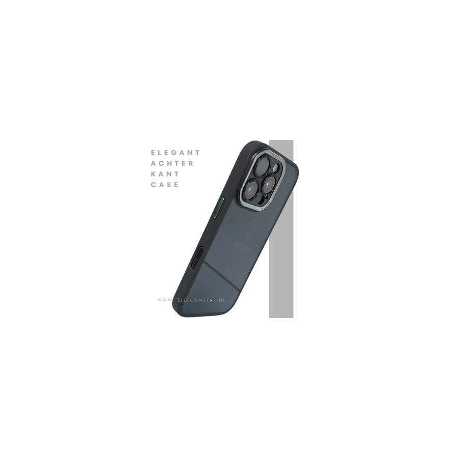 hoesje doorzichtig zwarte randen silicone voor iPhone 16 Pro Max