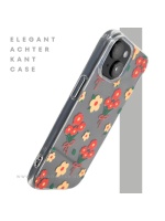 iPhone 15 Hoesje &ndash; Bloemenprint met Strikjes | Vrolijk, Uniek & Beschermend