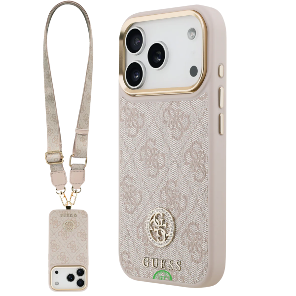 Hoesje voor iPhone 17 Pro Beige met Koord Gouden Rand – foto 7