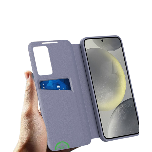 Samsung Galaxy S26 Ultra Paars Wallet Case Met Smart Window Bescherming – foto 5