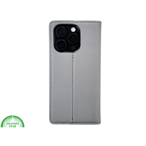 Bookcase Hoesje iPhone 16 Pro Max Grijs &ndash; Stijlvolle Bescherming met Pasjeshouder – foto 3