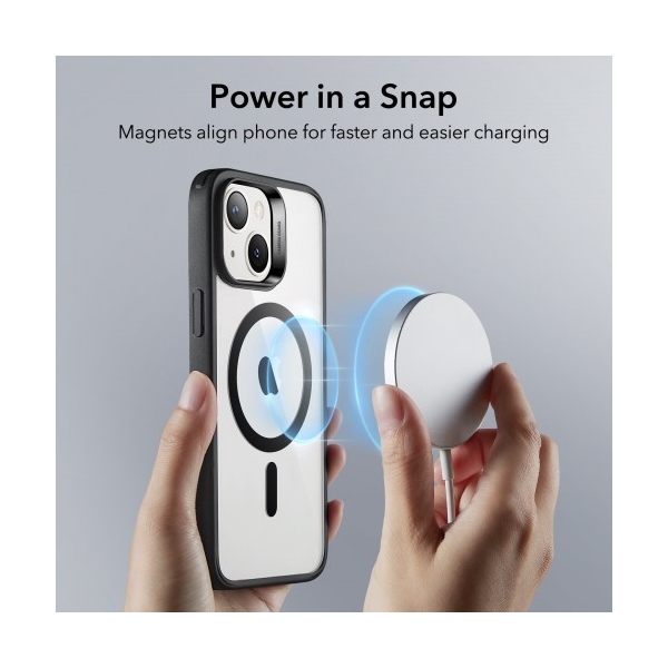 iPhone 14 HaloLock hoesje zwart doorzichtig – foto 4