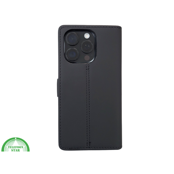 iPhone 16 Pro Max Bookcase Hoesje Zwart &ndash; Leren Look met Magnetische Sluiting – foto 3