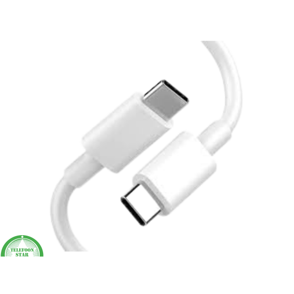 USB C Oplaadkabel 20 CM Witte Gevlochten Snelladerkabel – foto 3