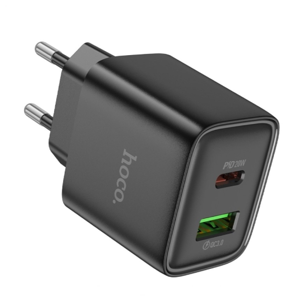 Dual Port Oplader Zwart - Super snel lader - 20W - Universeel – foto 2