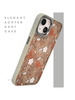 Floral Softcase iPhone 13 / 14 &ndash; Bloemen Hoesje met Groene Rand | Telefoonstar